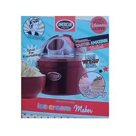 Ice Cream Maker - Yummy Recipes Included - No more Ice Cream Headaches For MUM! - Colour: Red