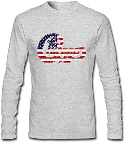 Rose Memery Men's Chicago Band Logo Long Sleeve T-shirts HeatherGray S