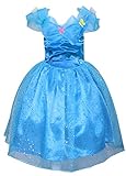 2015 NEW Cinderella dress blue Ella 's princess dress Costume butterfly girl