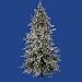 7.5 ft. Artificial Christmas Tree - High Definition PE/PVC Needles - Frosted Wistler Fir - Prelit with Warm White LED Bulbs - Vickerman A100776LED