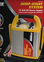 Power On Board Jump Start System for Car, Boat, Truck, Bike, Tractor with Air Compressor (Inflates Tires) and 12 Volt DC Power Supply (Recharge Electronics) and Built-In Light