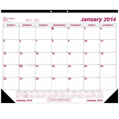 Brownline 2014 Monthly Desk Pad, 22 x 17 Inches (C1731-14)