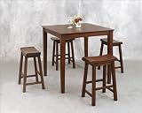 Lifestyle California 19652 A La Carte Counter Height Square Leg Table with Stools in Cherry