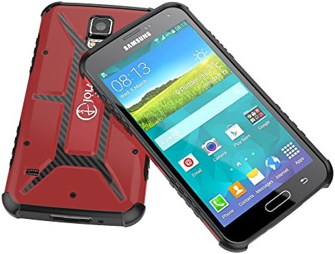 Galaxy S5 Case, Jola Case for Samsung Galaxy S5, [Red][W/Screen Protector]