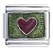 Heart Green Italian Charms