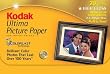 Kodak 8084931 Ultima Picture Paper, High Gloss, 4inx6in, 20 Sheets