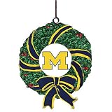 Michigan Wolverines NCAA Wreath Tree Ornament