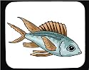 Decorated Mouse Pad with deep-sea, blue, gray, ocean, fish, swim