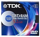 TDK DVD-Rohling DVD-RAM 5,2GB Soft box