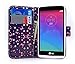 LG Leon Case, LG Leon 4G C40 Case, NageBee - LG Leon 4G C40 Design Dual-Use Flip PU Leather Fold Wallet Pouch Case for LG Leon 4G C40 (Wallet plum blossom)