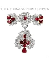 18k White & Yellow Gold Brooch with 13.50cts Rubies and 6.00ctw Diamonds