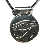 The Eye of Horus Pewter Pendant on Cord Necklace, The Egyptian Collection