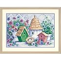 Birdhouses and Pansies PBN