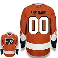 ANYNAME 00 Philadelphia Flyers Reebok Premier Home NHL Hockey Jersey (NHLPA Certified Custom Sewn Authentic Twill)