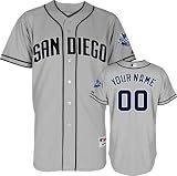 San Diego Padres Majestic -Personalized With Your Name- Road Grey Authentic Jersey