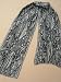 Crushed Silk Shawl in Black with Beige