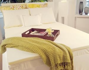 4 Inch Queen Size Accu-Ease 4.3 Visco Elastic Memory Foam Mattress Topper Made in the USA