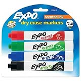 SAN83514 - Scented Whiteboard Marker,Chisel,4/ST,ChocMint/Chr/Apple/Bry