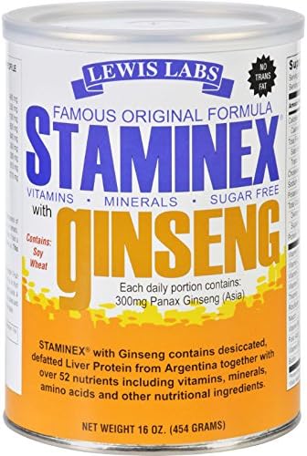 Lewis Lab Staminex - Famous Original Formula - with Ginseng - 16 oz