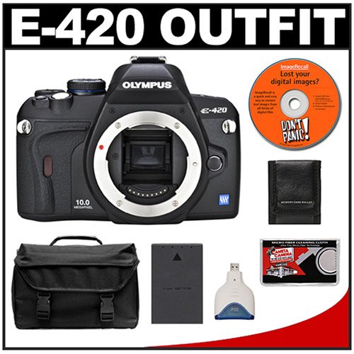 Olympus Evolt E-420 Digital SLR Camera + BLS-1 Battery + Cameta Bonus Accessory Kit