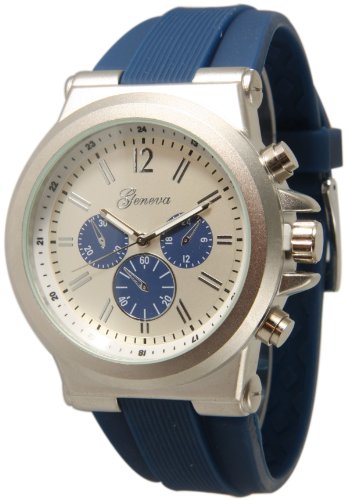 New Mens Collection Arrival Mens Classic Rubber Sport Watch in Navy Blue