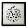 Monogram Elegant Glass Trivet - M Monogram Elegant Glass Trivet - M