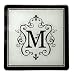 Monogram Elegant Glass Trivet - M