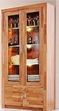 380: Vitrine kernbuche massiv, geölt - deutscher Hersteller -