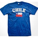 Chile Flag International Soccer T-shirt, Chilean Soccer Mens T-shirt