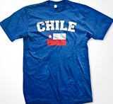 Chile Flag International Soccer T-shirt, Chilean Soccer Mens T-shirt