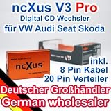 Produkt-Bild: ncXus V3 Pro 8-Pin + 20-Pin Verteiler USB SD MP3 CD Wechsler Interface f&uuml;r VW AUDI SKODA SEAT mit Bluetooth A2DP