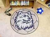 Connecticut Huskies Soccer Ball Floor Rug Mat
