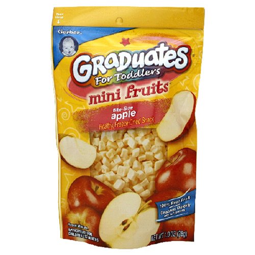 Gerber Graduates Mini Fruits, Bite-Size Apple, 1-Ounce Pouches (Pack of 8)