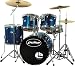 Pulse Pro 5-Piece Drum Set with Cymbals, Blue Metallic