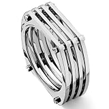 Titanium Mesh Men's Band Ring
