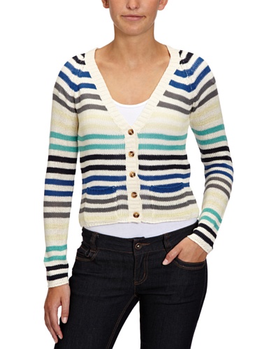 ONLY Damen Strickjacke, 15065232 VECTRA L/S KNIT CARDIGAN, Gr. 34 (XS), Mehrfarbig (WHITE  Preisvergleich