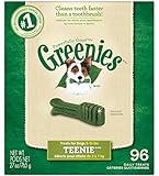 GREENIES Dental Chews TEENIE Treats for Dogs - Treat TUB-PAK Package 27 oz. 96 Count
