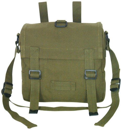 Canvas German Shoulder / Bread Bag - MINI - Unisex - Olive