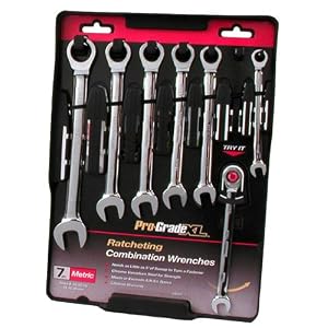Allied 18051 7 Piece 8-Millimeter to 18-Millimeter Metric Ratcheting Combination Wrench Set by Allied
