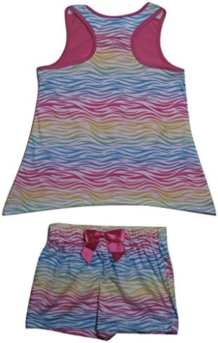 Total Girl Tank Top and Shorts Pajama Set, Pink, Medium 10/12