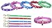 12 Small pink heart leather dog collar