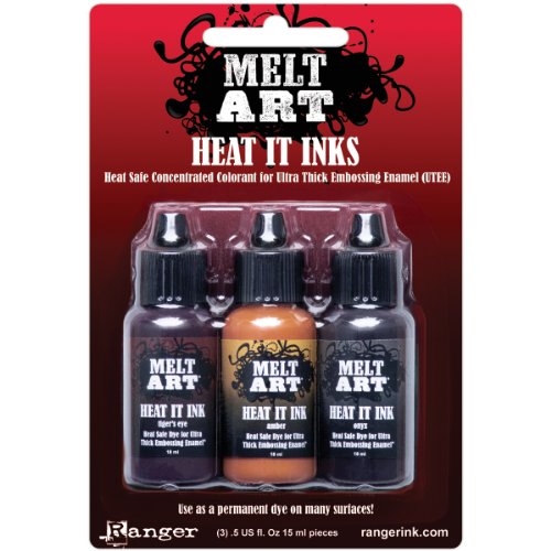 Ranger Melt Art Heat it Dye Inks, 0.5-Ounce, 3 Per Package