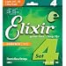 Elixir Strings Electric Bass Strings, 4-String, Light, Long Scale NANOWEB Coating