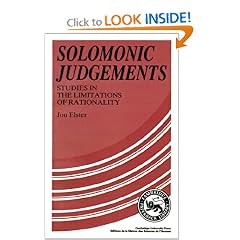 Solomonic Judgements: Studies in the Limitation of Rationality