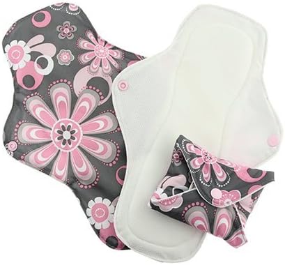 Pink Daisy Stay Dry Washable Feminine Menstrual Pads 3 Pack - Medium (Petals)