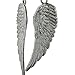 Vintage Inspired Silver Tone Angel Wing Earrings