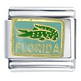 Animal Florida Crocodile Italian Charms Bracelet Link