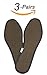 Scheppend Bamboo Charcoal Deodorant Mesh Insoles Sweat-absorbent Shoe Pads,3 Pairs