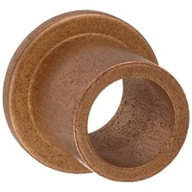 Bunting Bearings FFB56-3 5/16" Bore x 3/8" OD x 3/8" Length 1/2" Flange OD x 3/64" Flange Thickness Powdered Metal SAE 841 Flanged Bearings