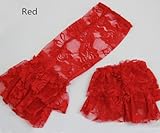 素敵な女の子レース伸縮性のあるレッグウォーマー レギンス二重フリル/